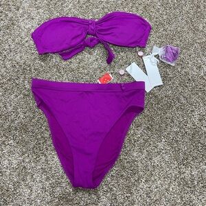 Red Carter high waist bikini NWT